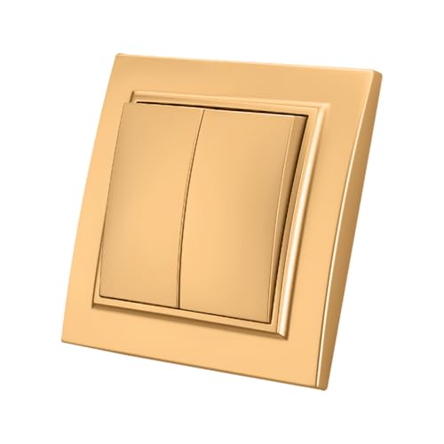 Interrupteur simple allumage,interrupteur mural or couleur 2 voie,interrupteur mécanique mural 86 mm, interrupteur standard 10 Amp, 250 V