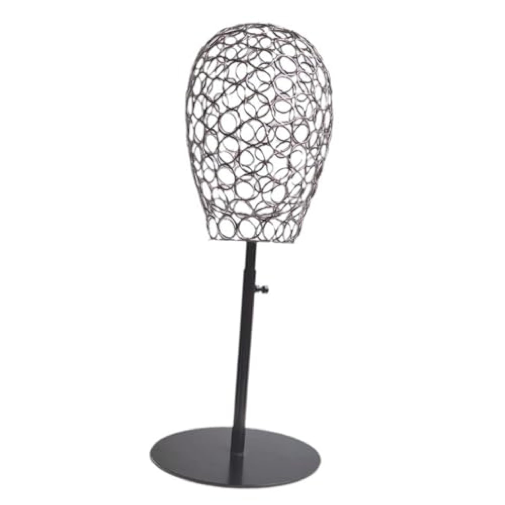 Adjustable Height Iron Mannequin Head for Headphones and Hats