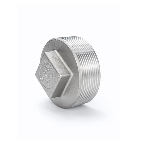 Tapón de acero inoxidable 316L con rosca G3/8 para tuberías macho duraderas 4