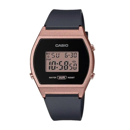 Casio Reloj deportivo de cuarzo para mujer con correa de resina, color negro, 21 (Modelo: LW-204-1ACF)