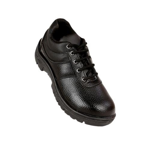 Steel Toe Cap Safety Shoes, Black, Synthetic Leather, Lace-up, Slip-Resistant, for Industrial Use (Size 8)-picture-25
