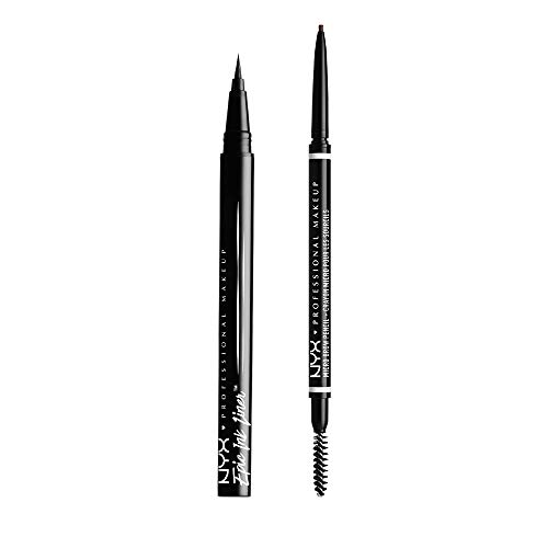 NYX PROFESSIONAL MAKEUP Epic Ink Liner, Waterproof Liquid Eyeliner (Black) + Micro Brow Eyebrow Pencil (Espresso)