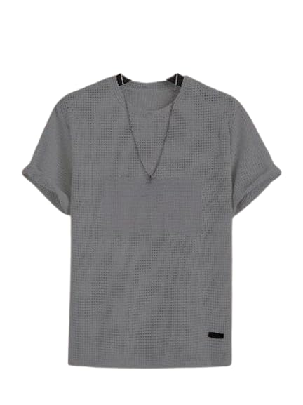 Image of Men Trendy Stripes Half Sleeves Comfortable, Breathable, Lightweight, Skin Friendly T-Shirt