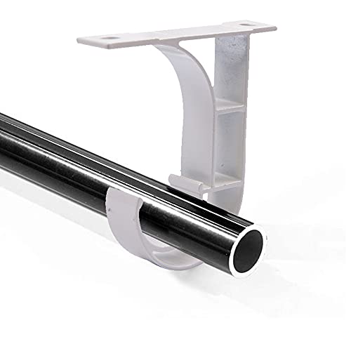 2 Pezzi Staffa per Bastone per Tende, Staffe per Aste per Tende, Supporto Bastone per Tende, Staffe per Tende, per Appendere Aste per Tende, Aste per Guardaroba, Aste per Doccia (Bianca) - Image 6