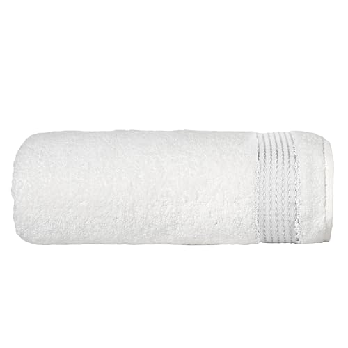 Elegant Comfort Premium Turkish Cotton 1 Piece Jumbo Bath Towel - 35 x 70 inch, Luxurious Hotel Spa Quality 100% Turkish Cotton Large Bath Towel - Highly Absorbent - Soft Bathroom Towel, White