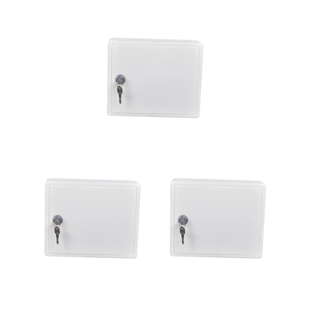 Adoorniequea 3 set Wall Mount Milk Box with Lock Lockable Milk Delivery Box for Cafe Restaurant