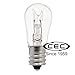 CEC Industries 6S6/120V S6 Incandescent Light Bulb, 120V, 6W, E12 Candelabra Base, (10-Pack)