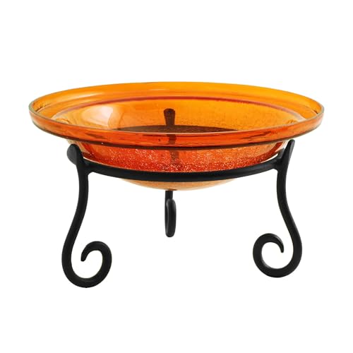 12" Mandarin Crackle Birdbath- Short Stand by Achla Designs - Used condition - US$40.33