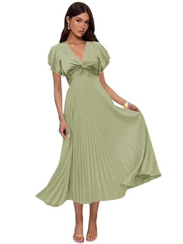 Satin Bridesmaid Dresses 2025 Long Ruffle Sleeves Tea Length Corset Formal Evening Gown