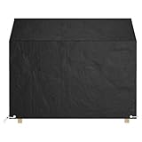 Abdeckungen für Gartenbank 2 Stk schwarz PE 160x70x70/88 cm mit 8 Ösen, wasserdicht, UV-beständig, reißfest, winddicht, atmungsaktiv für Gartenmöbel Terrasse Balkon Lounge Sitzgruppe