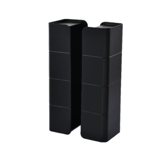 Swioled マグネット ティッシュケース 片手で切れる 長方形 キッチン 収納 (ブラック)