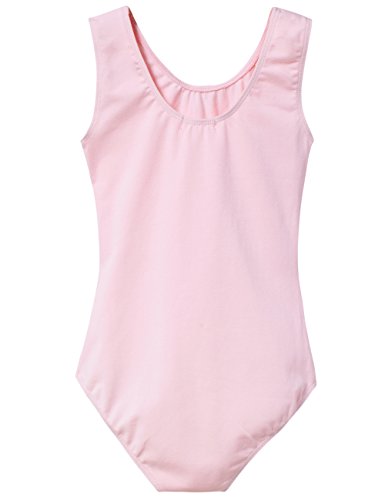 Image of MdnMd Sleeveless Tank Leotard for Girls with Mesh Cross Front