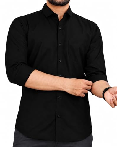 Image of CB-COLEBROOK Men's Casual, Regular Fit, Solid Colour, Lightweight, Button Down, Casual Wear, Shirt with Pocket. Suitable for Office & Casual Use