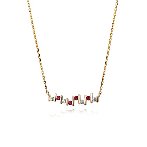 Colliers femmes or 18 carats, bijoux pendentif rubis pierres précieuses luxueux