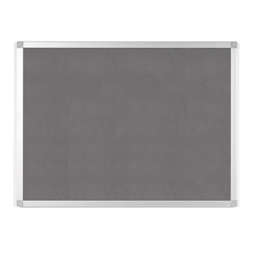 Mastervision Ayda Wall Mount Push Pin Bulletin Board, 36' x 48', Gray Felt, Aluminum Frame, for Home or Office