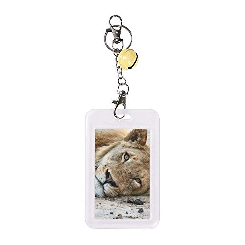 Étui de protection pour carte motif lion jaune aux finitions soignées et élégantes