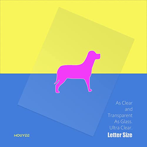 Houyee 100 Pack Ultra Clear Binding Presentation Covers, Clear Report Covers, Polythylene Terephthalate,12 Mil,8-1/2 X 11 Inches, Letter Size #TOP2