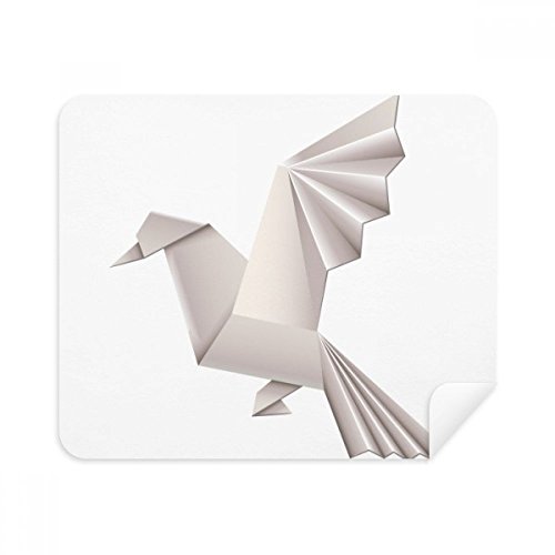 Chiffon lunettes anti-traces et poussière tissu suède pigeon origami géométrique