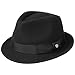 Produktbild LIERYS Bennet Trilby Wollhut Wollfilzhut Filzhut Wolltrilby Filztrilby Damen/Herren - mit Ripsband Herbst-Winter - M (56-57 cm) schwarz