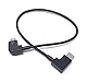 System-S Micro USB auf 3.1 Typ C Kabel rechts Winkel 25cm - Laderichtung Micro USB auf Typ C