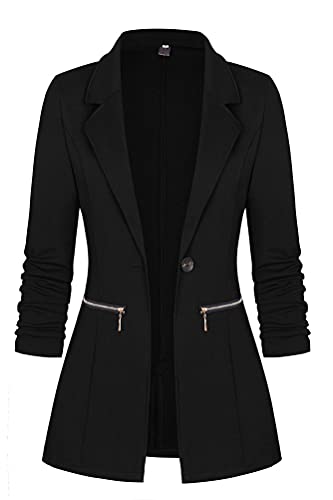 Tomwell Damen Blazer Elegant Anzugjacke Mantel mit Knopfleiste Military...