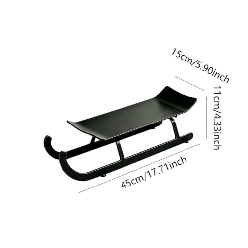 Metal Santa Sleigh Shaped Serving Tray, Christmas Decorative Tray - image 2
