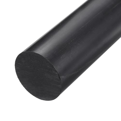 QUARKZMAN Varilla Redonda De Plástico ABS Barra Maciza 50 mm x 200 mm Negra Para Material De Modelos DIY, Maquetas Arquitectónicas, Mesa De Arena DIY, Paquete De 1 Unidad