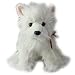 Oujppc Peluche Mignonne West Highland White Terrier, Peluches De Chien De Simulation, Figurine d'animaux en Peluche, Cadeau De Noël d'anniversaire pour Les Enfants 26Cm