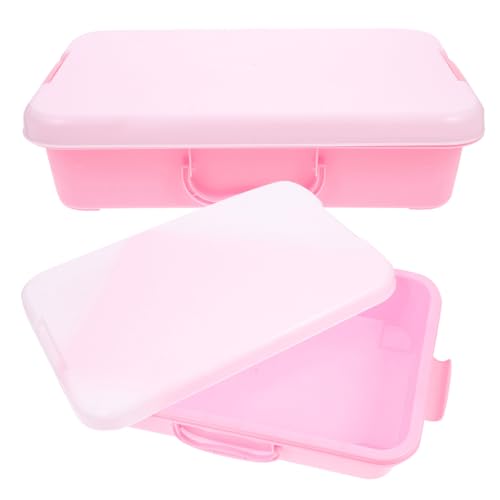 KONTONTY 2pcs Portable Sandbox Storage Box with Lid Lightweight Handheld Sand Tray for for Organizing Bedroom Playroom