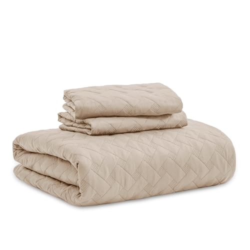 Bedsure King Size Quilt Set - Lightweight Summer Quilt King - Light Camel Bedspread King Size thumb #5