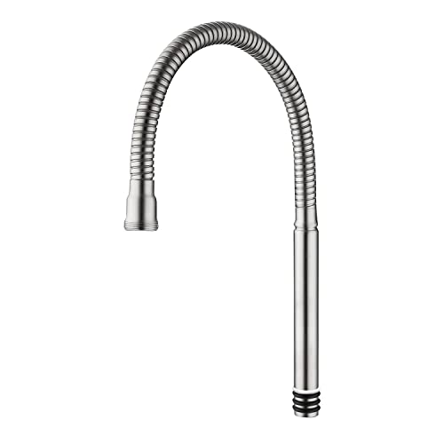 HomeLava Tuyau de sortie flexible en acier inoxydable brossé 304 pivotant à 360° pour montage mural et remplacement des robinets de cuisine Cover