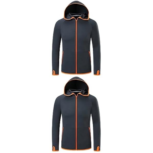 TENDYCOCO 2 Stuks Vissen Kleding Zon Beschermende Jas UV Kleding UV Bescherming Kleding Polyester Vissen Hoodie Kleding Vissen Hooded Kleding Vissen Jas Hoodie Anti-Uv Jas Ademend