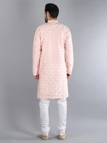Image of Uri and MacKenzie Embroidery Silk Men's Kurta Pyjama Set
