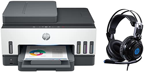 Image of HP Smart Tank 790 WiFi Duplex Hi-Capacity Tank Printer & Paper Sensor & H200 Wired Gaming Over Ear Headphones with Mic /Compatible with PCs, Laptops and Other Devices with 3.5mm Audio Output (Black)