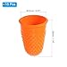 PATIKIL Rubber Finger Tips, 15 Pack Silicone Thumb Fingertip Protector Finger Cots Covers Guard Pads Thimble Grips for Office Counting Sewing, Orange L Size