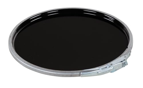 Vestil LID-STL-LL-UN Steel Unrated Lever Lock Lid 5 Gallon Black