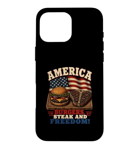 �A�����J�o�[�K�[ �X�e�[�L�Ǝ��R USA ���D�� �A�����J���� �X�}�z�P�[�X iPhone 16 Pro Max �p