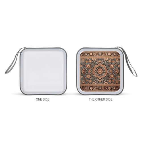 Estuche para CD y DVD de plástico duro organizador portátil de 40 discos estilo orientalista 8