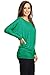 Private Label Basic Solid Knit Dolman Sleeve Tunic Top (MEDIUM, KELLY GREEN)