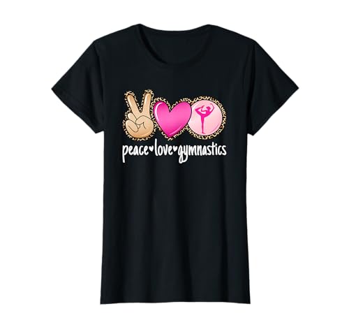 Peace Love Gymnastics Tumbling Cute Women Girls Gymnast T-Shirt