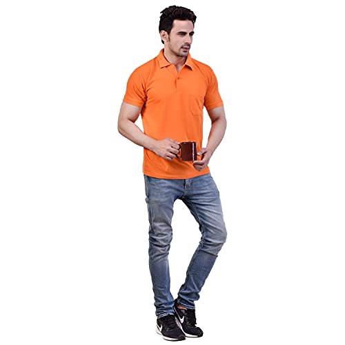 Image of SMAN Men's Polo T-Shirt Regular Fit Half Sleeve Multi Color Combo Pack of 2