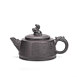 Embalaje: Caja de regalo NO BRAND ZiWen Lu Heini Mineral de la Tetera de Yixing Famosa Hecha a Mano Tetera té espíritu Xu Yi Ma (Color : Black mud)
