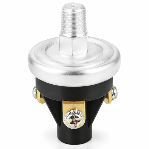 AUNMAS Low Oil Pressure Alarm Switch, 1/8-27 NPT Thread Adjustable Switch, 3-Point Wiring Compatible Analog Sensor for Generator and Industrial Engine