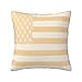 Federa per cuscino con bandiera americana gialla a righe con bandiera americana e bandiera statunitense, decorazione per la casa per soggiorno, divano, letto, federa 45,7 x 45,7 cm