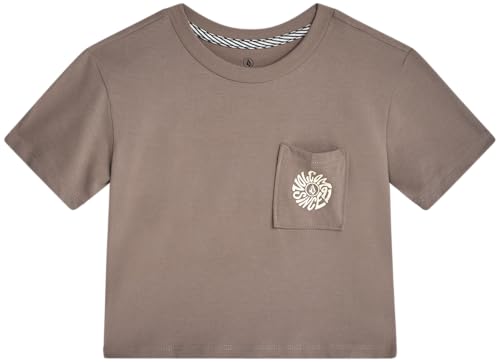 Image of Volcom Girls Shirts - Casual Crewneck Short Sleeve Graphic Tee Trendy Tops - Breathable Girls Summer Clothes