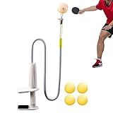 Tischtennistrainer | Verstellbarer hängender Tischtennistrainer mit Schläger und Bällen | Leichtes Lehrerwerkzeug, Trainingsgerät | Für Anfänger mit Familienfreunden
