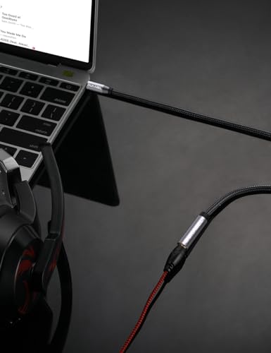 DUKABEL Headphone Extension Cable, 3.5mm TRRS Headphone Extension with Mic Male to Female Stereo Audio Cable for Smartphone,PC,TV,Headset,PS4 Controller,Car,Speaker etc.(4ft/1.2m)