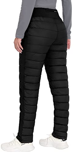 Little Donkey Andy Women's Puffer Pants Lightweight Warm Puffy Quilted Pants Winter Snow Ski Trousers2