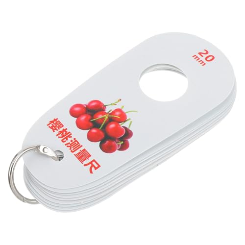 SHINEOFI Carte de Mesure Diamètre Cerises 9 Trous en Plastique Règle Jauge Fruits Souverain Outil Pied à Coulisse pour Myrtilles Mesureur Diamètre Fruits Industriel Outil de Tri