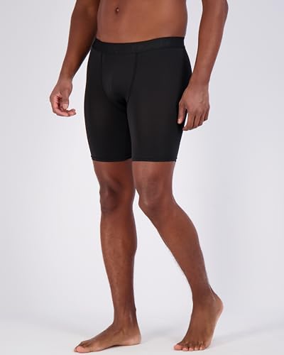 Real Essentials 5 Pack: Mens Compression Shorts - Quick Dry Performance Active Underwear (Available in Big & Tall)4